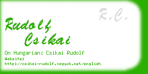 rudolf csikai business card